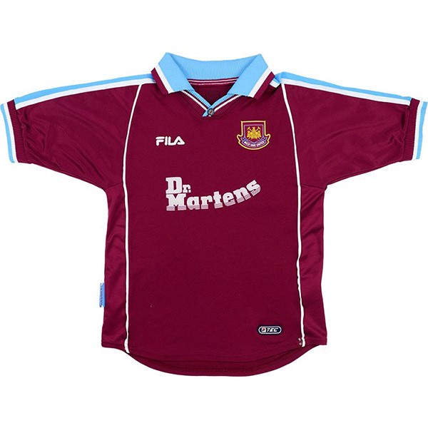 Tailandia Camiseta West Ham United FILA Primera Equipación Retro 1999 2000 Rojo